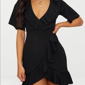 PrettyLittleThing Frill Detail wrap dress